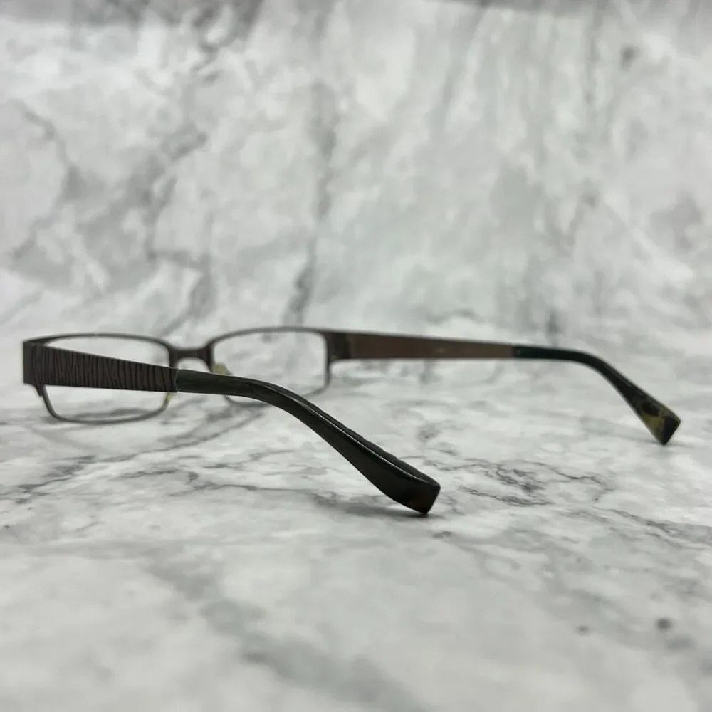 Carmen Marc Valvo Lucan Cognac Eyeglasses Frames Rectangle Brown 53-17-140 - Picture 7 of 11